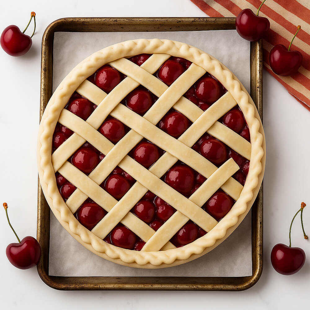 Classic Lattice Cherry Pie
