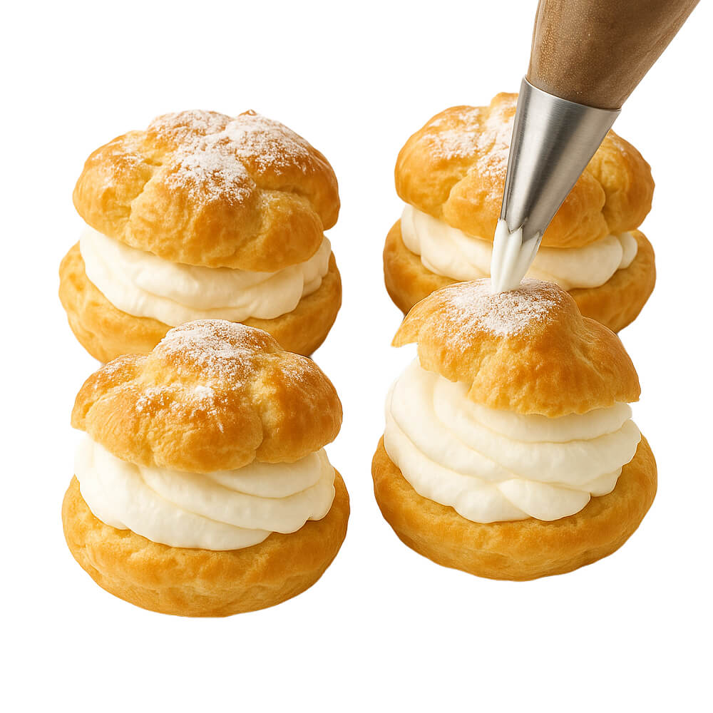 Golden Swirl Puff Delight